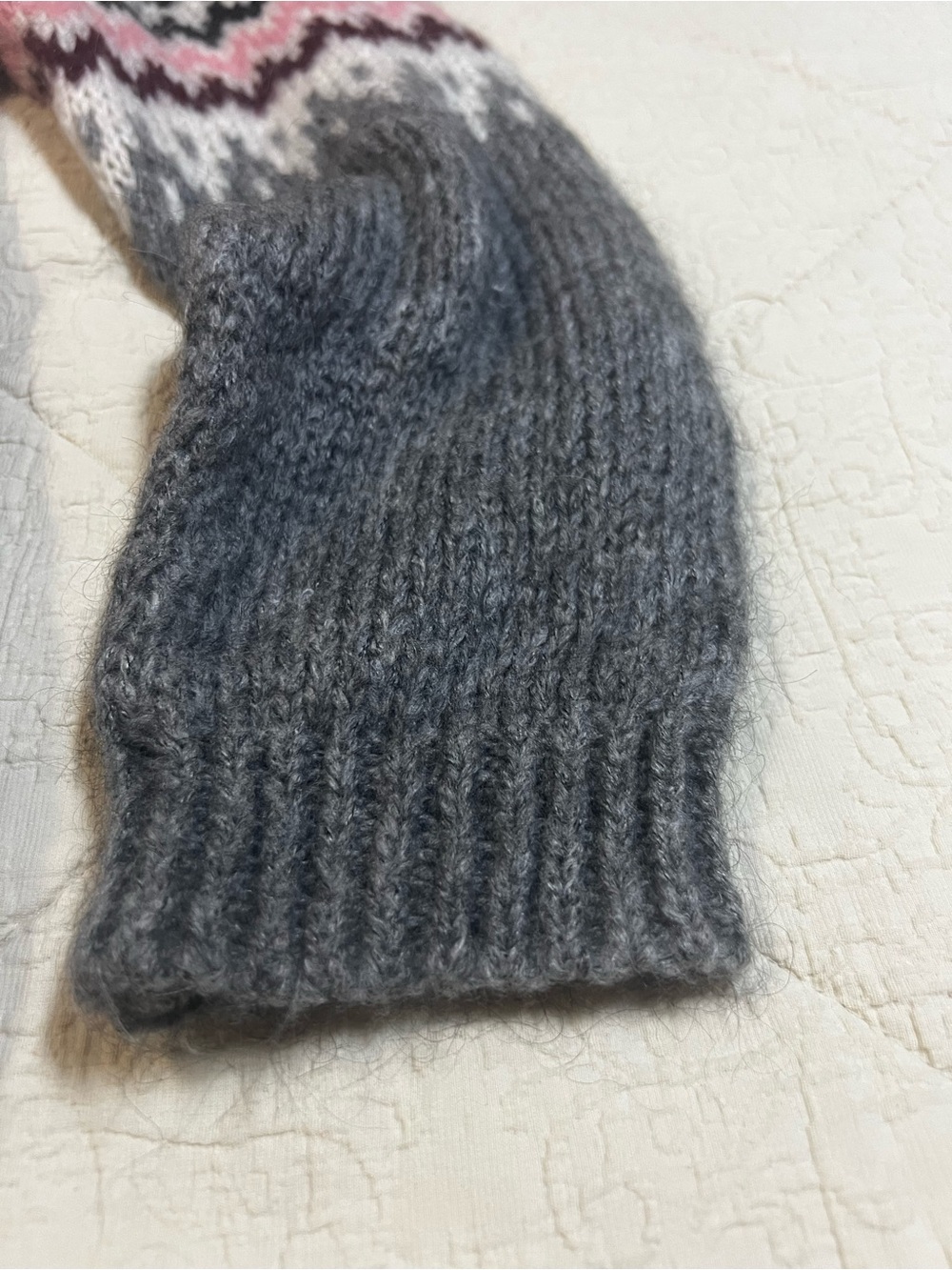 Simons Acrylic Mohair Blend Fair Isle Turtleneck Cottagecore Sweater-M - Picture 7 of 14